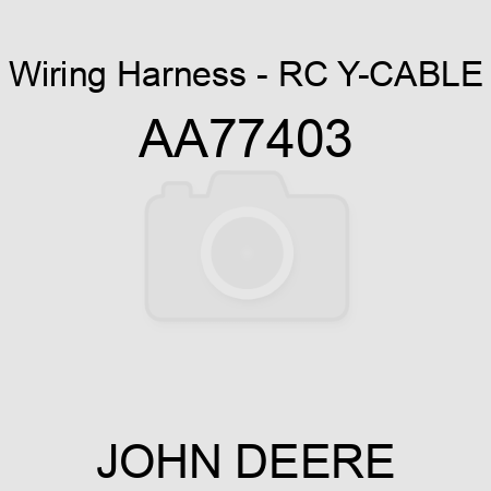 Wiring Harness - RC Y-CABLE AA77403