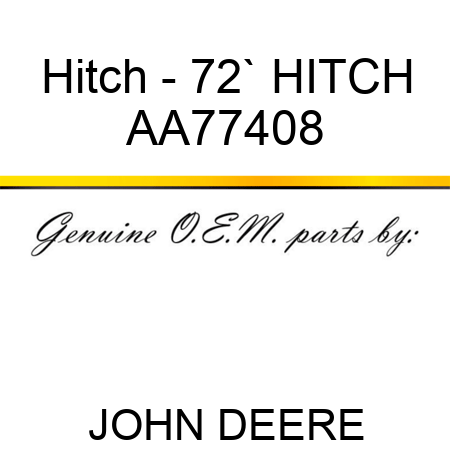 Hitch - 72`, HITCH AA77408