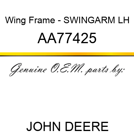 Wing Frame - SWINGARM, LH AA77425