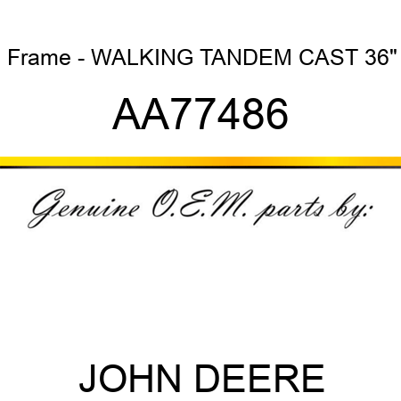 Frame - WALKING TANDEM, CAST 36