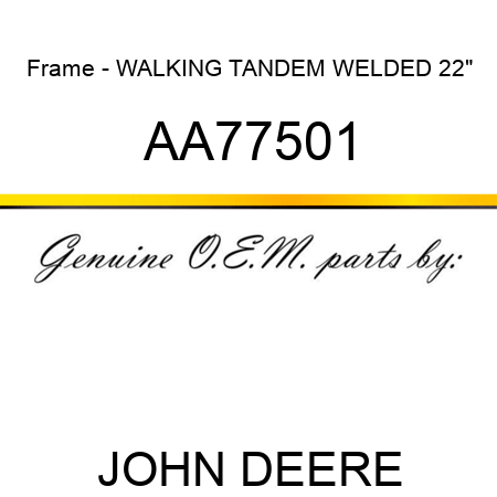 Frame - WALKING TANDEM, WELDED 22