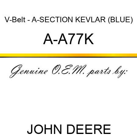 V-Belt - A-SECTION KEVLAR (BLUE) A-A77K