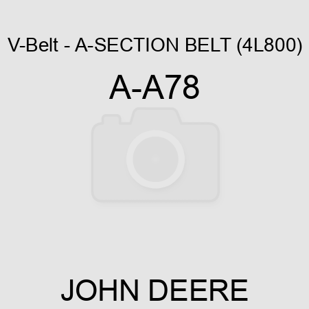 V-Belt - A-SECTION BELT (4L800) A-A78