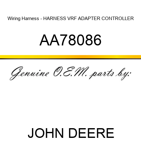 Wiring Harness - HARNESS, VRF ADAPTER, CONTROLLER AA78086
