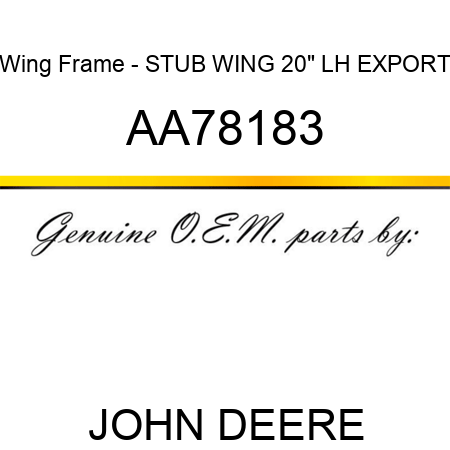 Wing Frame - STUB WING, 20