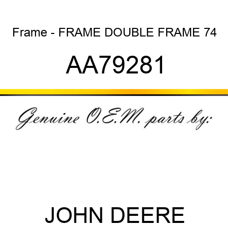 Frame - FRAME, DOUBLE FRAME 74 AA79281