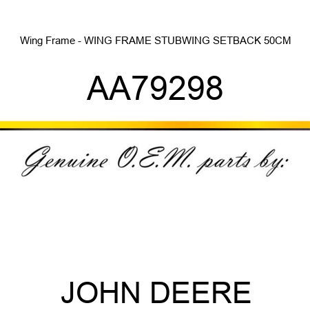 Wing Frame - WING FRAME, STUBWING SETBACK 50CM AA79298
