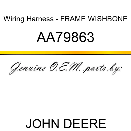 Wiring Harness - FRAME WISHBONE AA79863