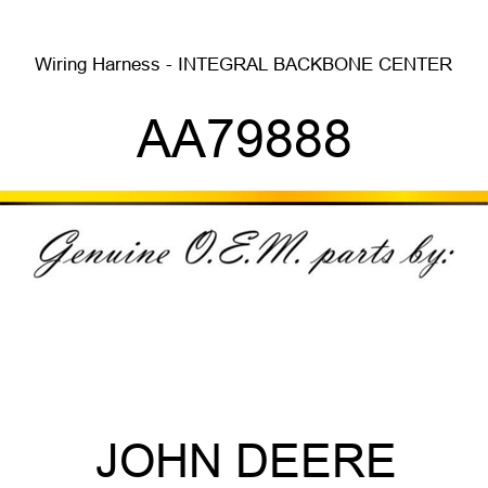 Wiring Harness - INTEGRAL BACKBONE CENTER AA79888
