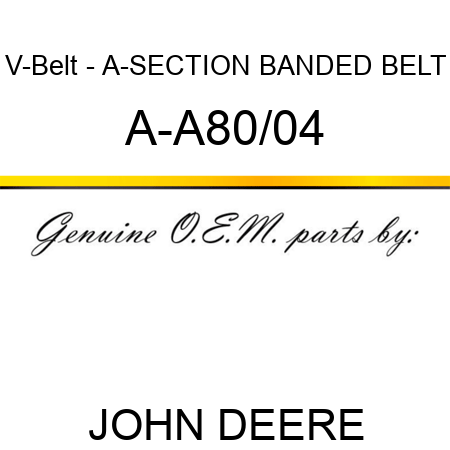 V-Belt - A-SECTION BANDED BELT A-A80/04