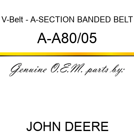 V-Belt - A-SECTION BANDED BELT A-A80/05