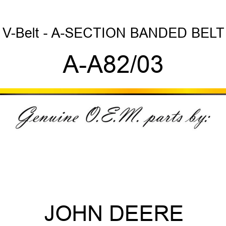 V-Belt - A-SECTION BANDED BELT A-A82/03
