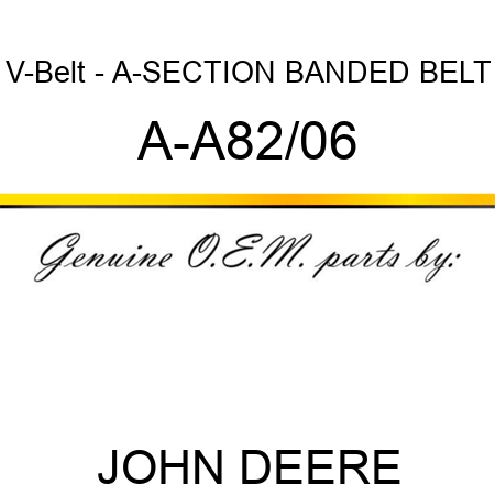 V-Belt - A-SECTION BANDED BELT A-A82/06