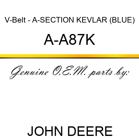 V-Belt - A-SECTION KEVLAR (BLUE) A-A87K