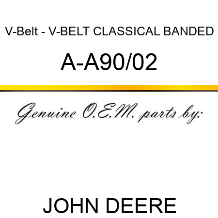 V-Belt - V-BELT, CLASSICAL BANDED A-A90/02