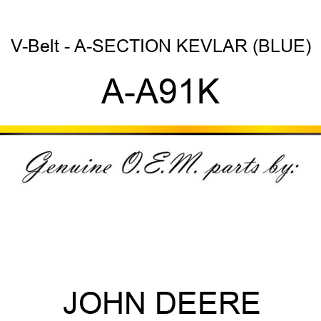 V-Belt - A-SECTION KEVLAR (BLUE) A-A91K