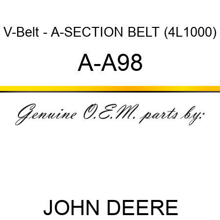 V-Belt - A-SECTION BELT (4L1000) A-A98