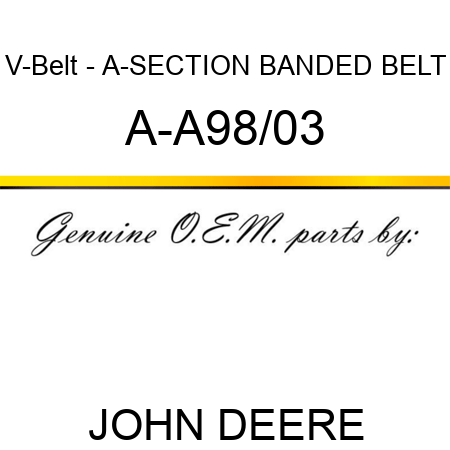 V-Belt - A-SECTION BANDED BELT A-A98/03