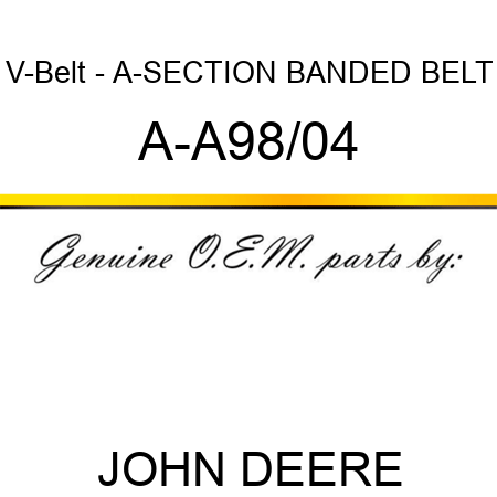 V-Belt - A-SECTION BANDED BELT A-A98/04