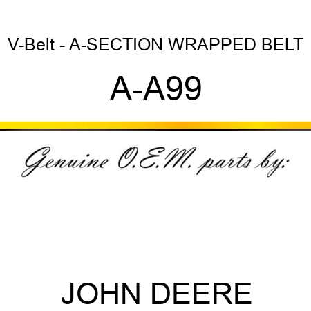 V-Belt - A-SECTION WRAPPED BELT A-A99