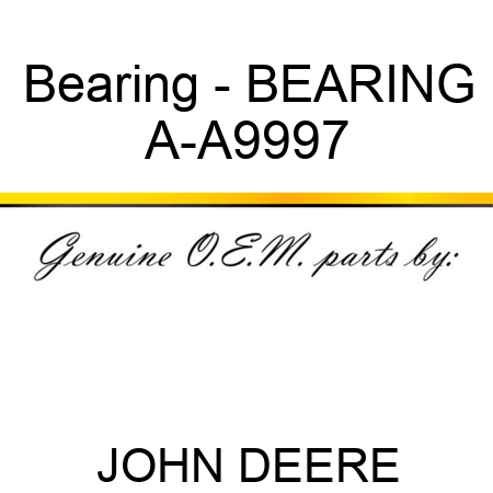 Bearing - BEARING A-A9997