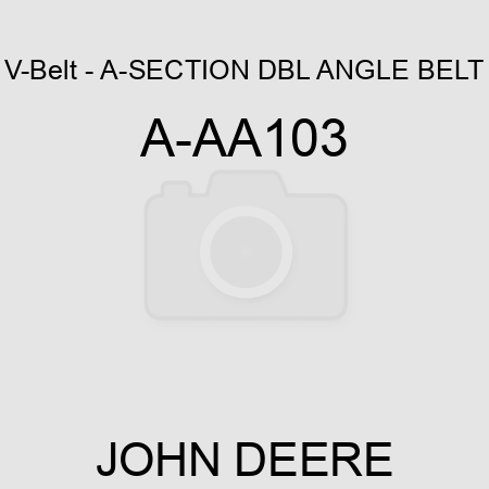 V-Belt - A-SECTION DBL ANGLE BELT A-AA103