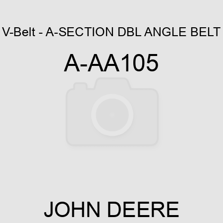 V-Belt - A-SECTION DBL ANGLE BELT A-AA105