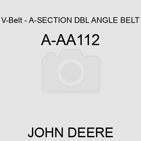 V-Belt - A-SECTION DBL ANGLE BELT A-AA112