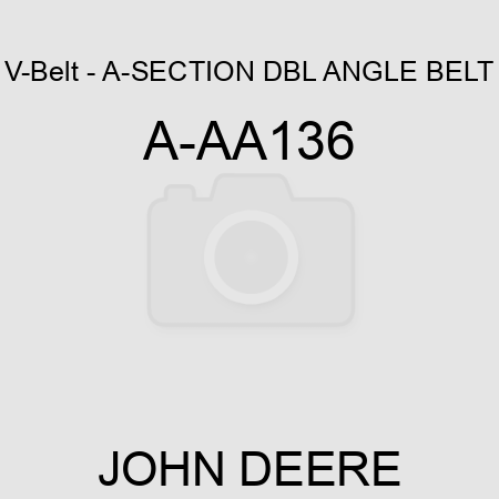 V-Belt - A-SECTION DBL ANGLE BELT A-AA136