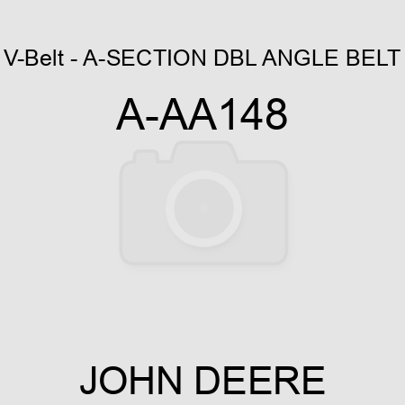 V-Belt - A-SECTION DBL ANGLE BELT A-AA148