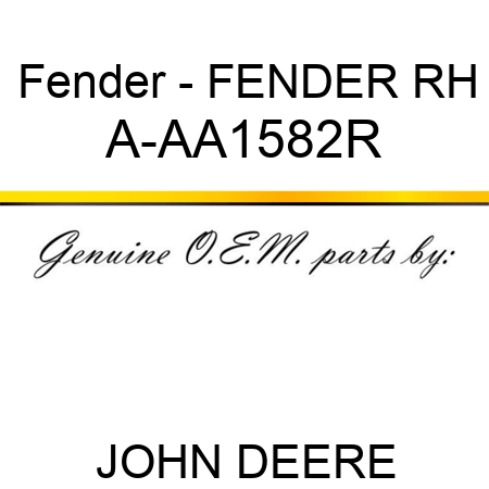 Fender - FENDER, RH A-AA1582R