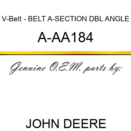 V-Belt - BELT, A-SECTION DBL ANGLE A-AA184