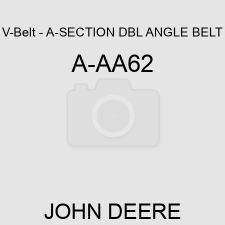V-Belt - A-SECTION DBL ANGLE BELT A-AA62