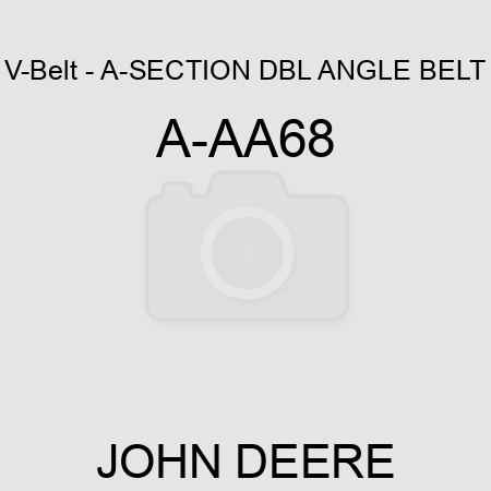 V-Belt - A-SECTION DBL ANGLE BELT A-AA68