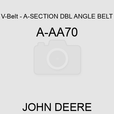 V-Belt - A-SECTION DBL ANGLE BELT A-AA70