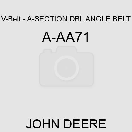 V-Belt - A-SECTION DBL ANGLE BELT A-AA71