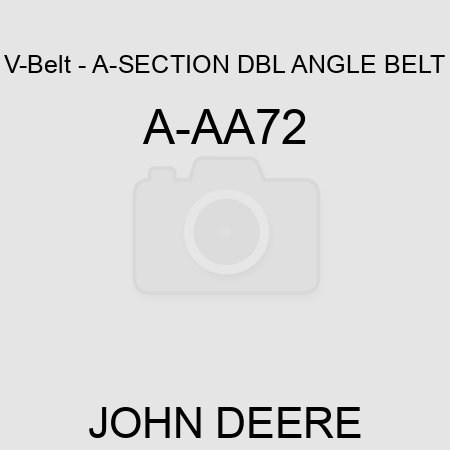 V-Belt - A-SECTION DBL ANGLE BELT A-AA72