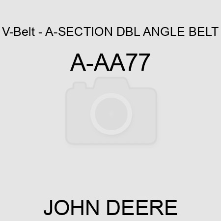 V-Belt - A-SECTION DBL ANGLE BELT A-AA77