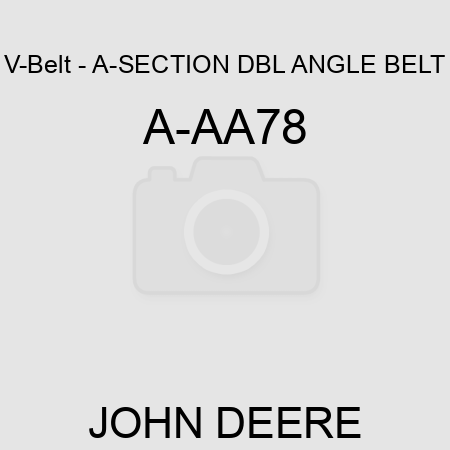 V-Belt - A-SECTION DBL ANGLE BELT A-AA78