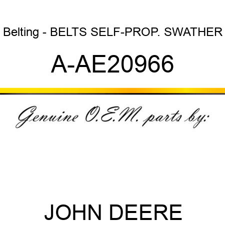 Belting - BELTS, SELF-PROP. SWATHER A-AE20966