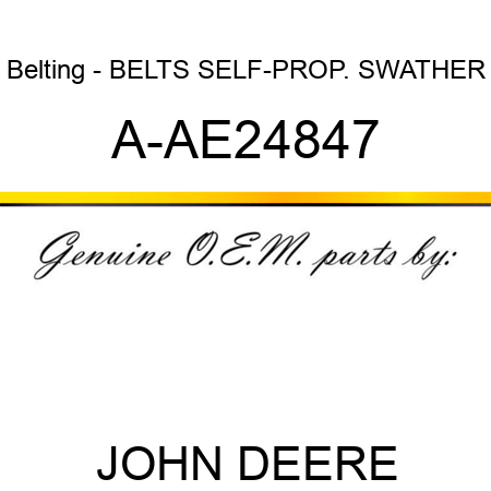 Belting - BELTS, SELF-PROP. SWATHER A-AE24847