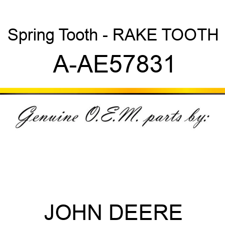 Spring Tooth - RAKE TOOTH A-AE57831