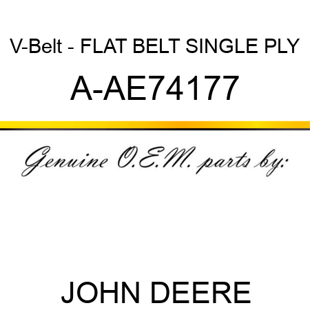 V-Belt - FLAT BELT SINGLE PLY A-AE74177