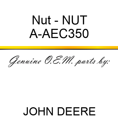 Nut - NUT A-AEC350