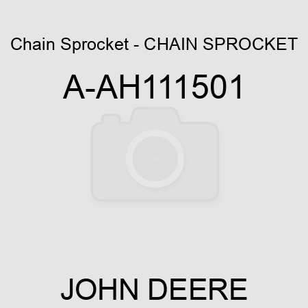 Chain Sprocket - CHAIN SPROCKET A-AH111501