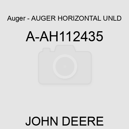 Auger - AUGER, HORIZONTAL UNLD A-AH112435