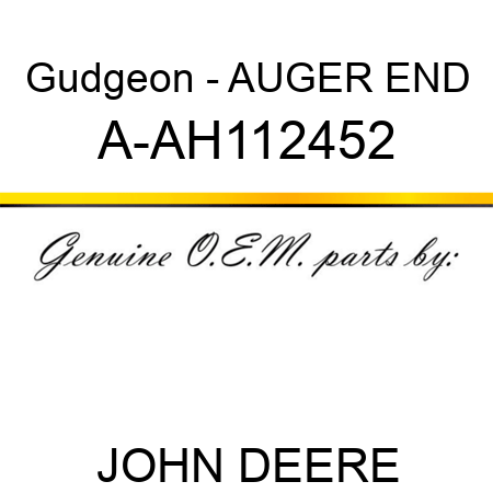 Gudgeon - AUGER END A-AH112452
