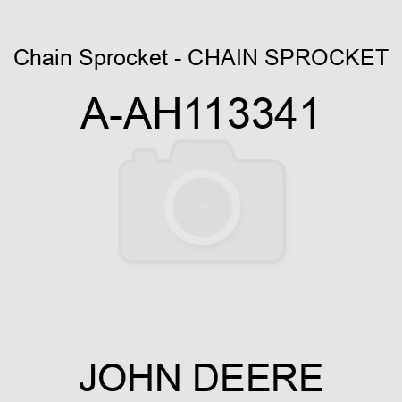 Chain Sprocket - CHAIN SPROCKET A-AH113341