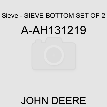 Sieve - SIEVE, BOTTOM SET OF 2 A-AH131219