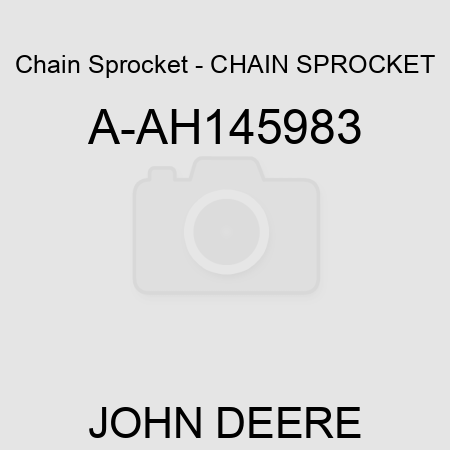 Chain Sprocket - CHAIN SPROCKET A-AH145983